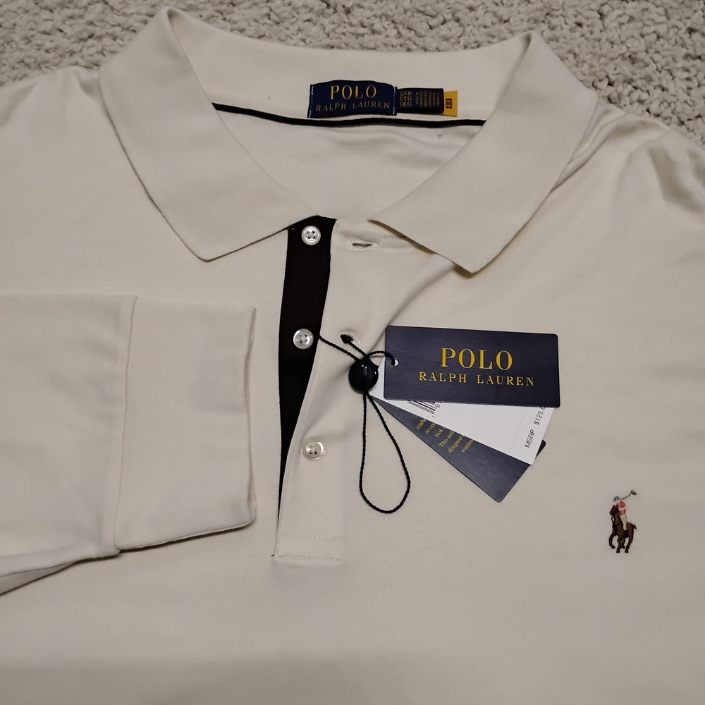 Polo Ralph Lauren Shirt Mens 5XB Beige Long Sleeve Flesh Pony Logo Designer